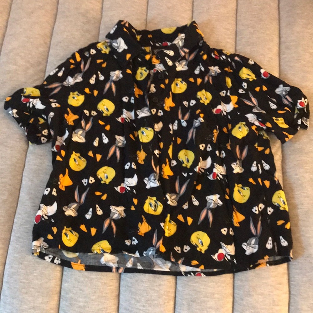 New Cropped button down